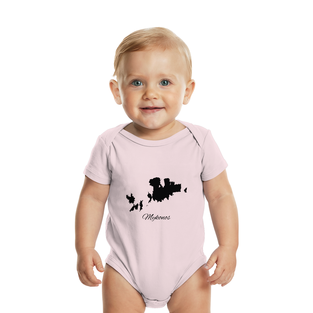 Mykonos Silhouette Griechenland - Organic Baby Bodysuit