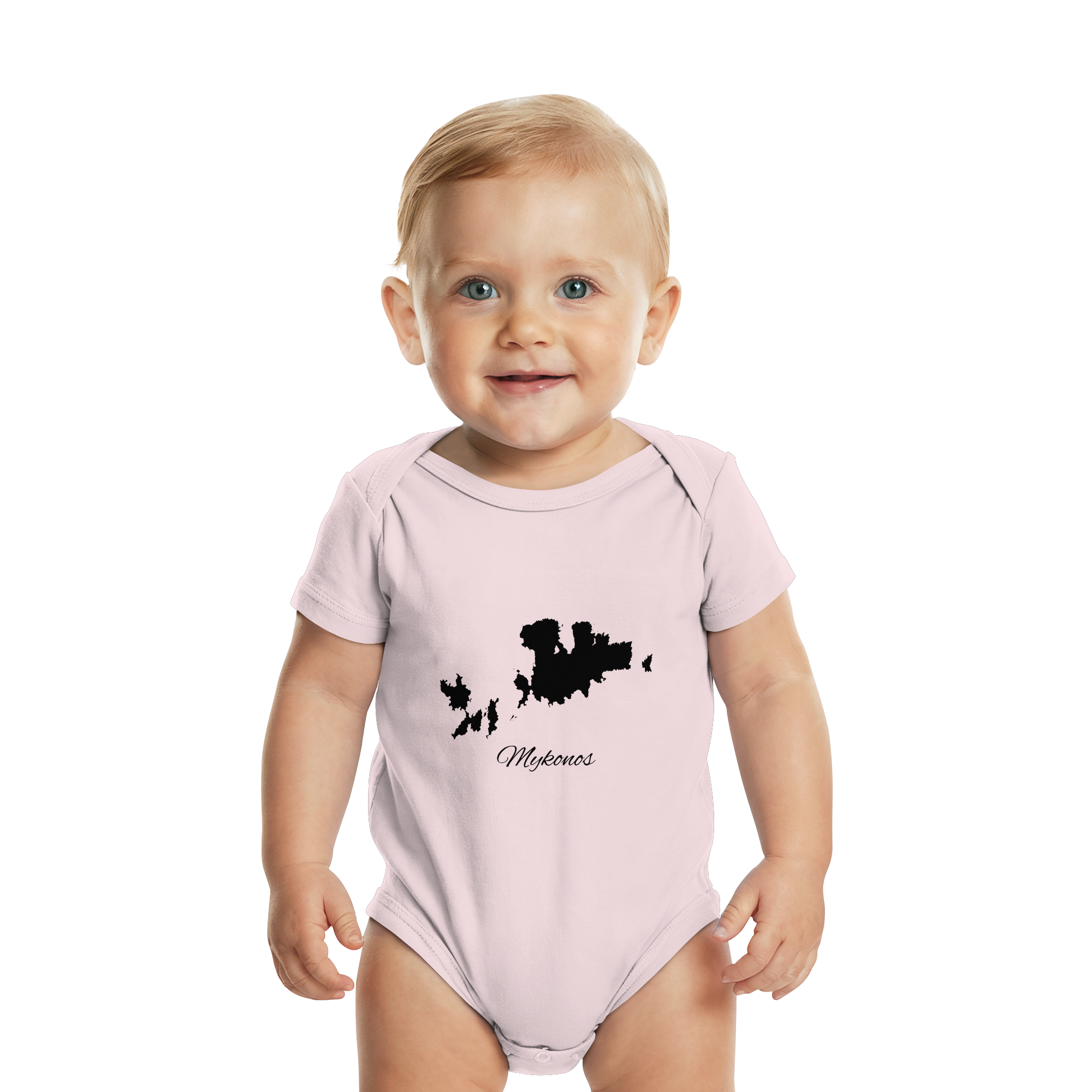 Mykonos Silhouette Griechenland - Organic Baby Bodysuit