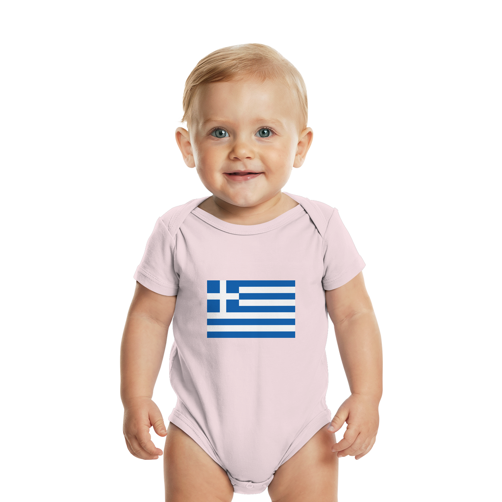 Griechenland Flagge - Organic Baby Bodysuit