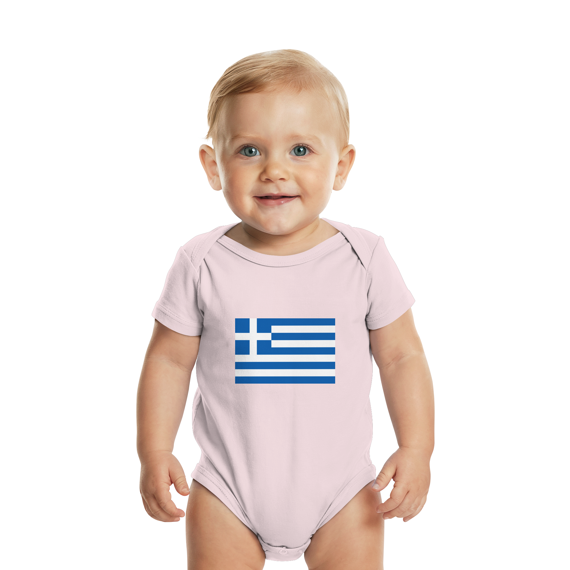 Griechenland Flagge - Organic Baby Bodysuit