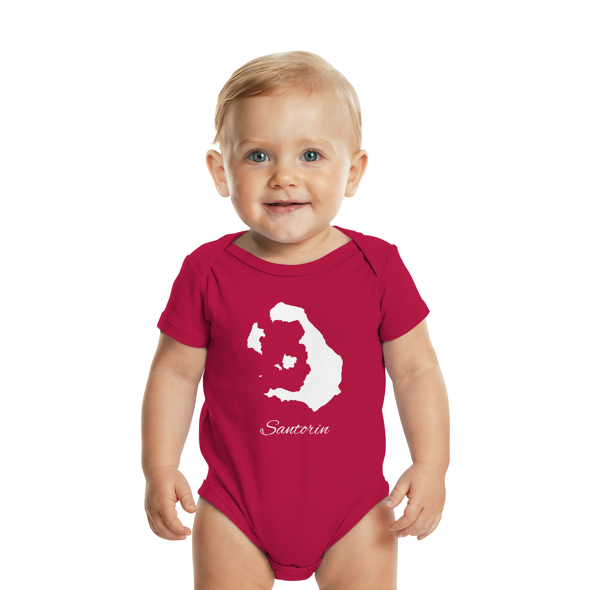 Santorin Silhouette Griechenland - Organic Baby Bodysuit