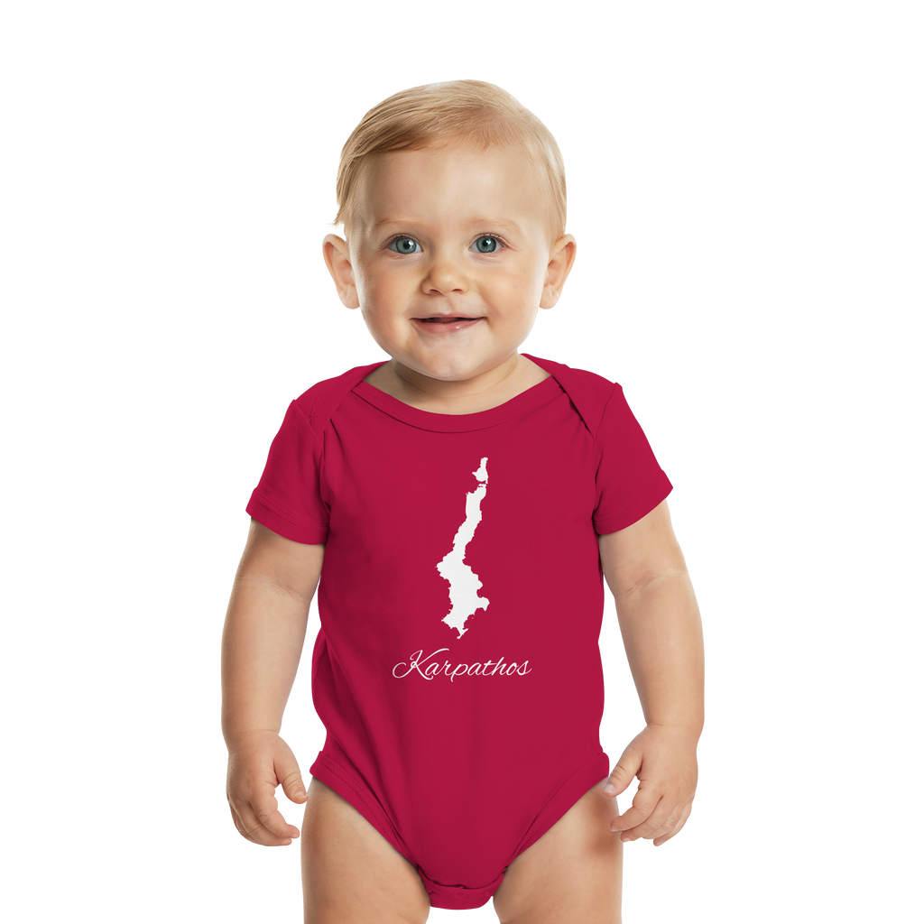 Karpathos Silhouette Griechenland - Organic Baby Bodysuit