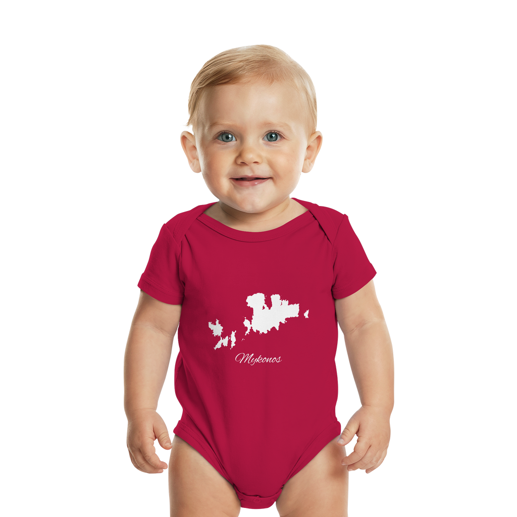 Mykonos Silhouette Griechenland - Organic Baby Bodysuit