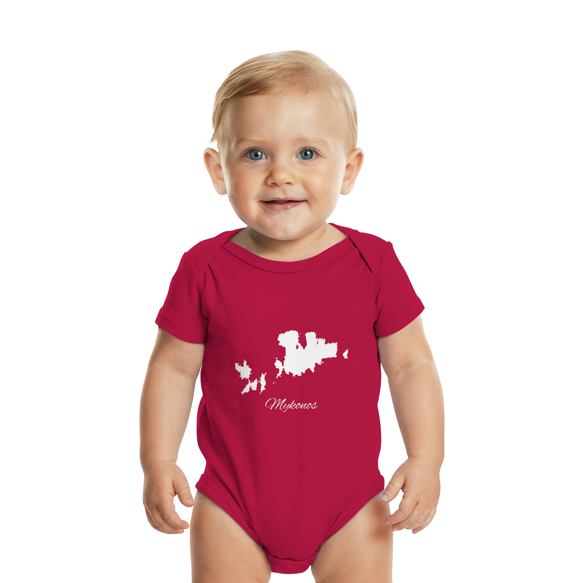 Mykonos Silhouette Griechenland - Organic Baby Bodysuit