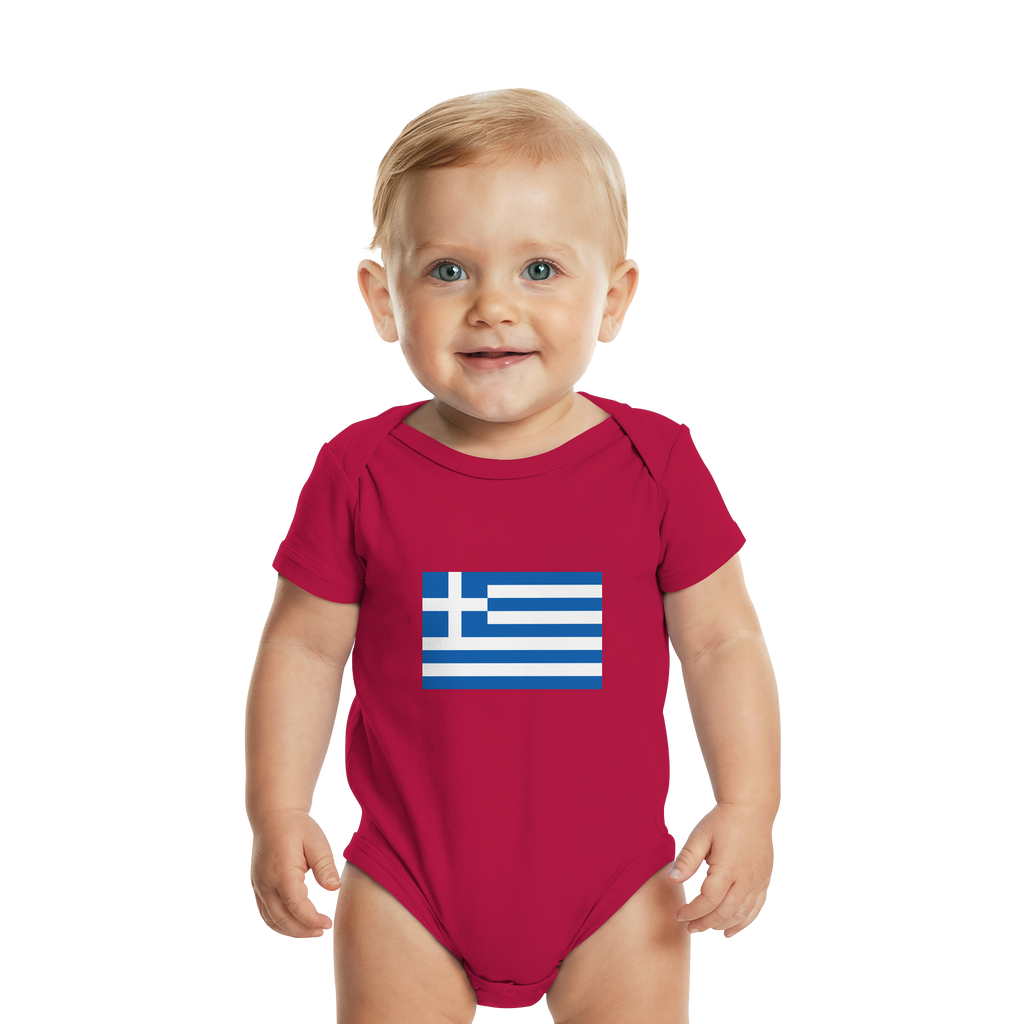 Griechenland Flagge - Organic Baby Bodysuit