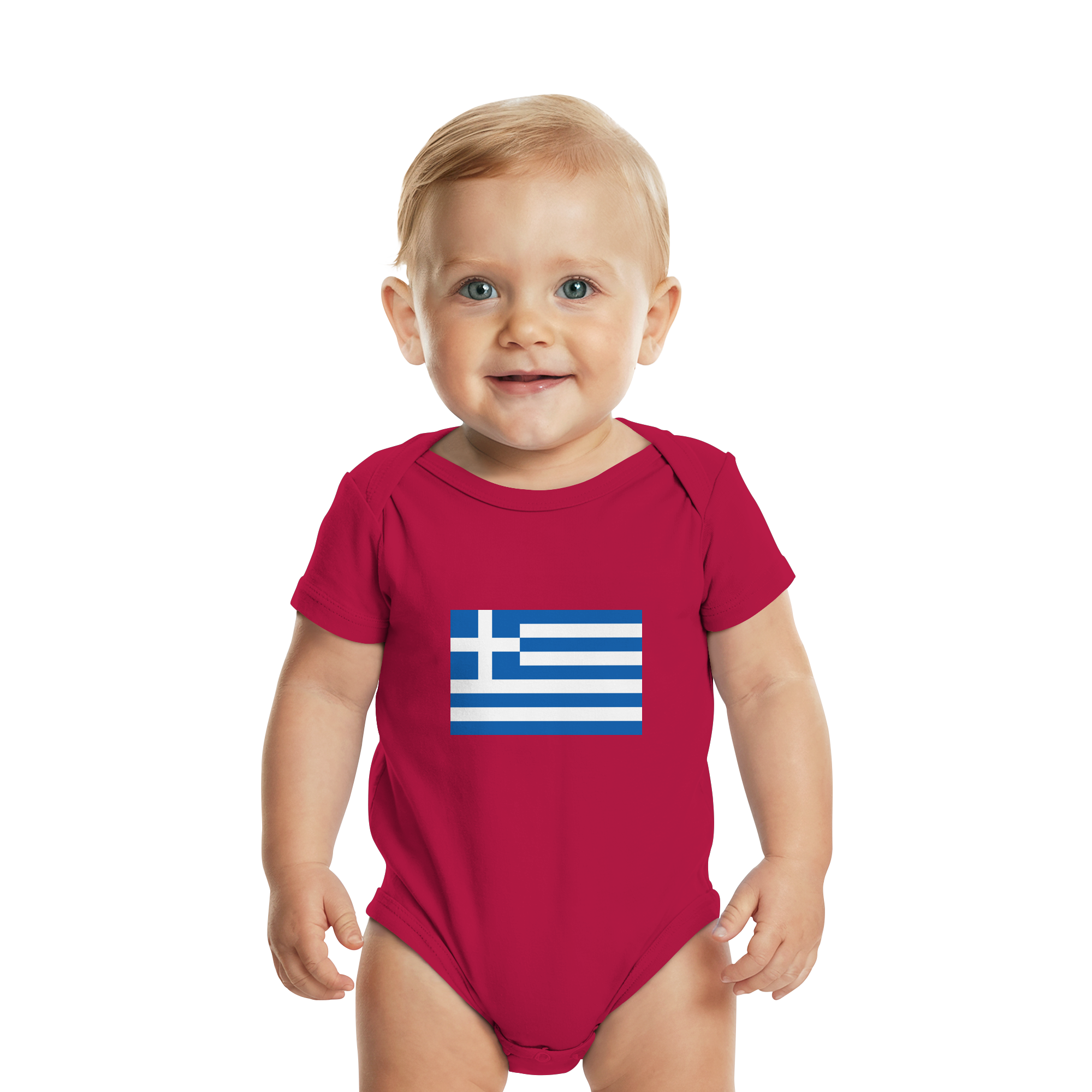 Griechenland Flagge - Organic Baby Bodysuit
