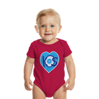 Kos - Blaues Herz - Organic Baby Bodysuit