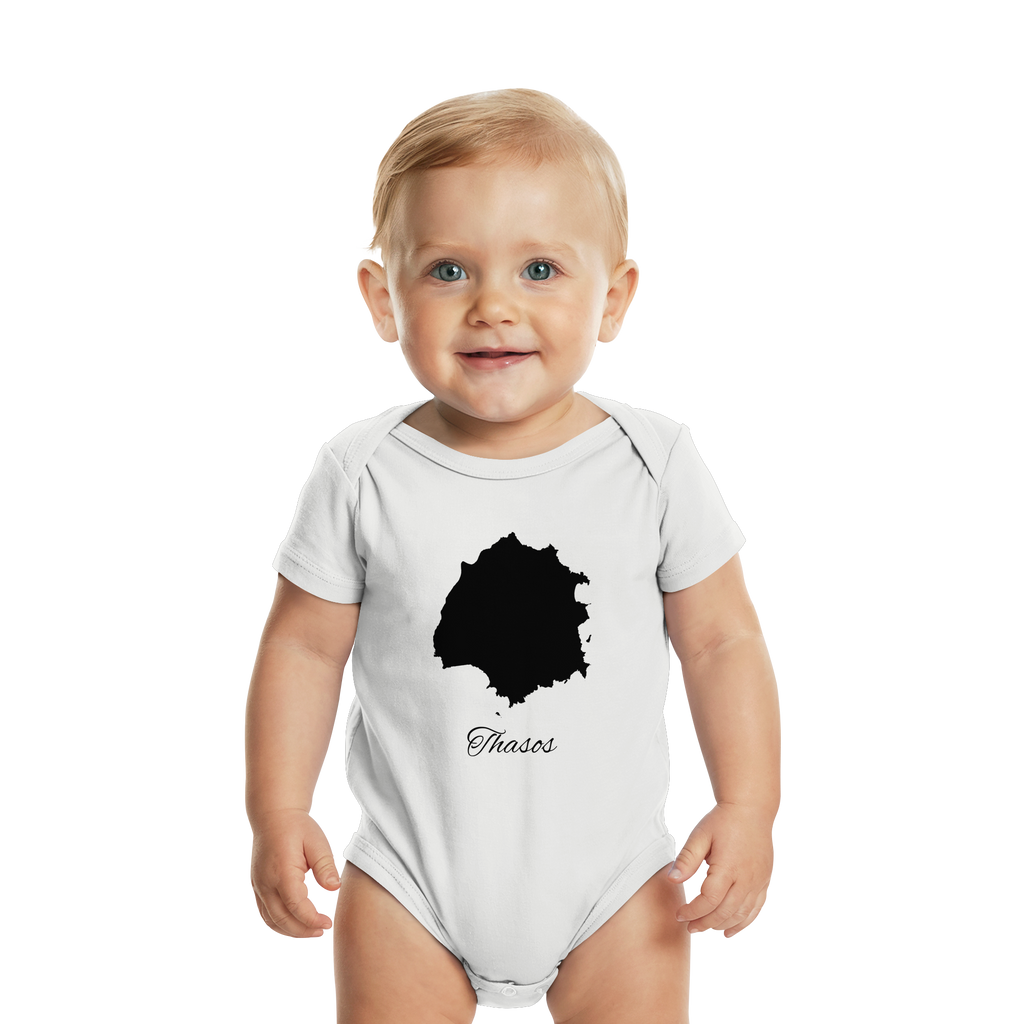 Thasos Silhouette Griechenland - Organic Baby Bodysuit