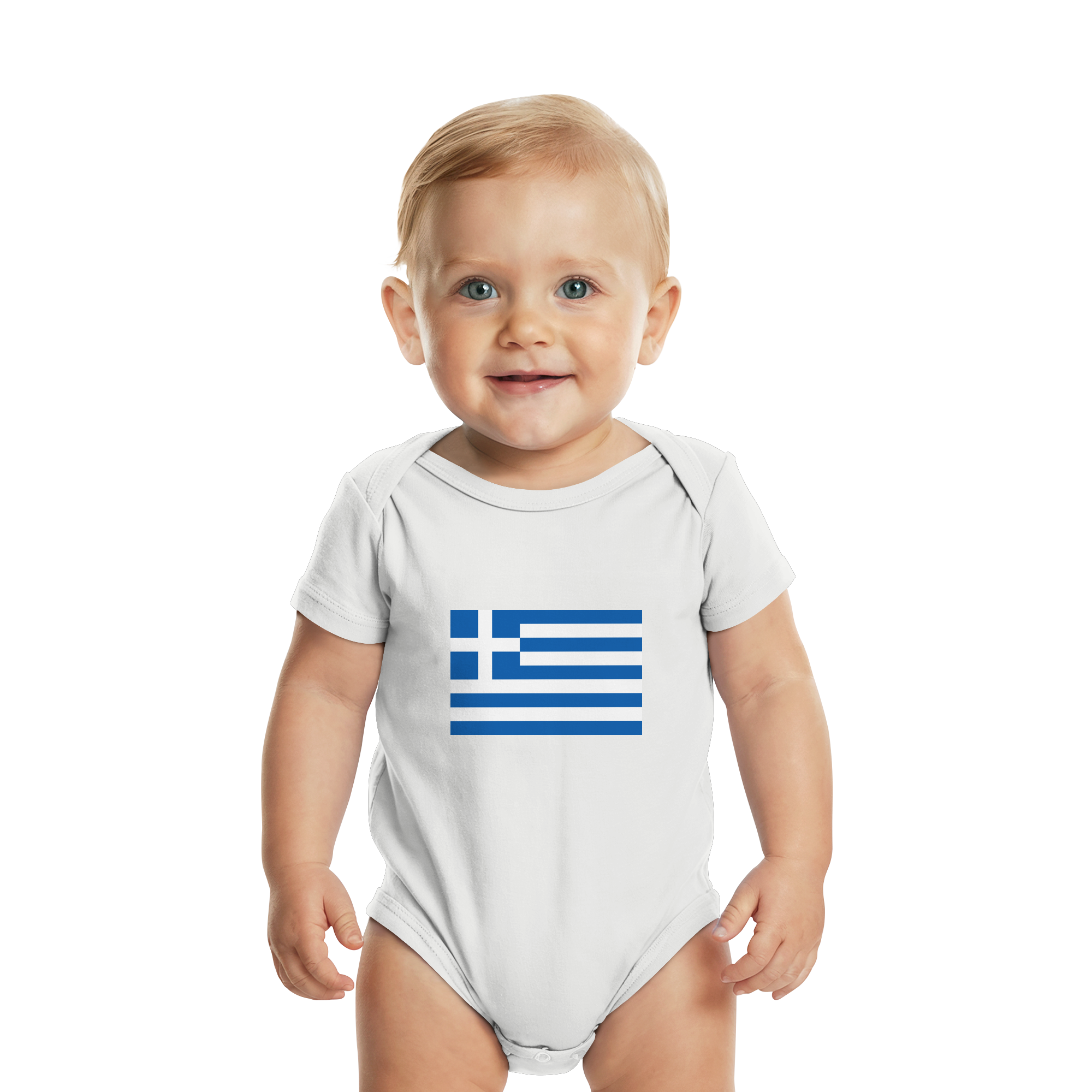 Griechenland Flagge - Organic Baby Bodysuit