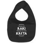 Trinke ich Raki träume ich von Kreta - Organic Baby-Lätzchen