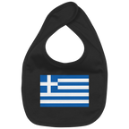 Griechenland Flagge - Organic Baby-Lätzchen