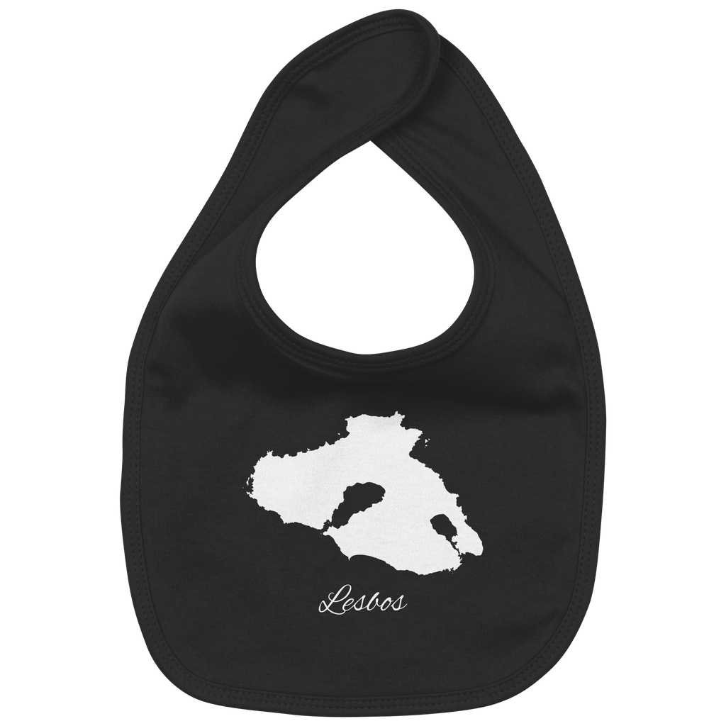 Lesbos Silhouette Griechenland - Organic Baby-Lätzchen