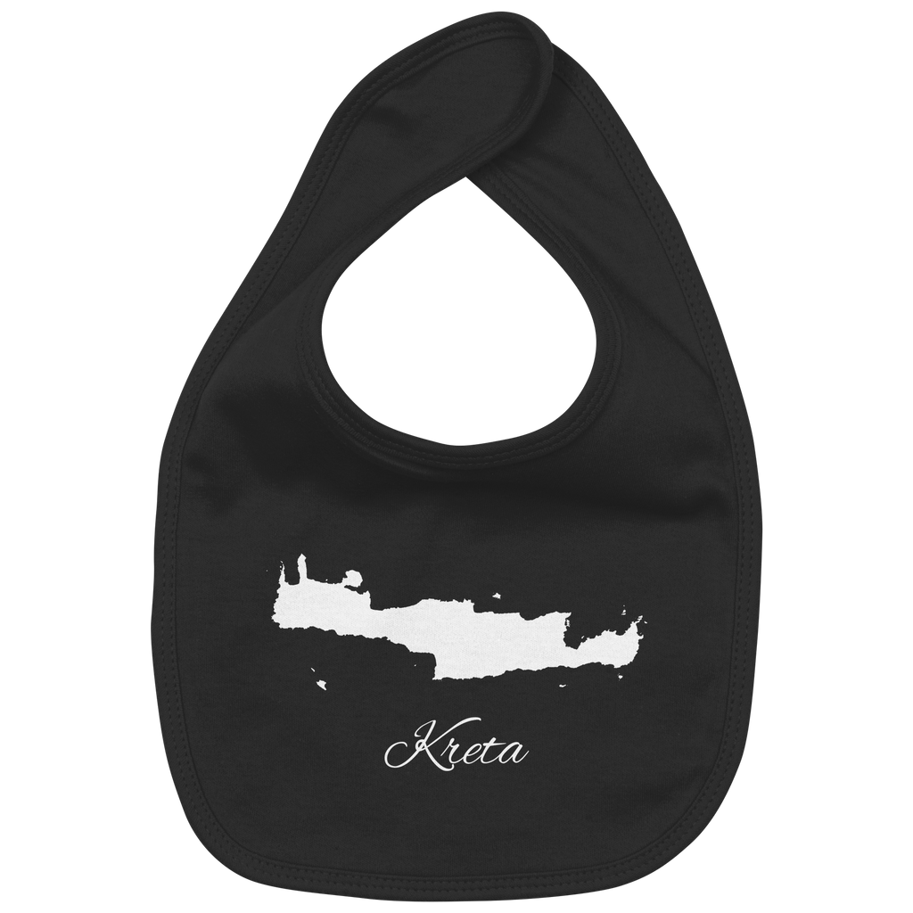 Kreta Silhouette Griechenland - Organic Baby-Lätzchen