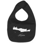 Kreta Silhouette Griechenland - Organic Baby-Lätzchen
