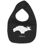 Samos Silhouette Griechenland - Organic Baby-Lätzchen