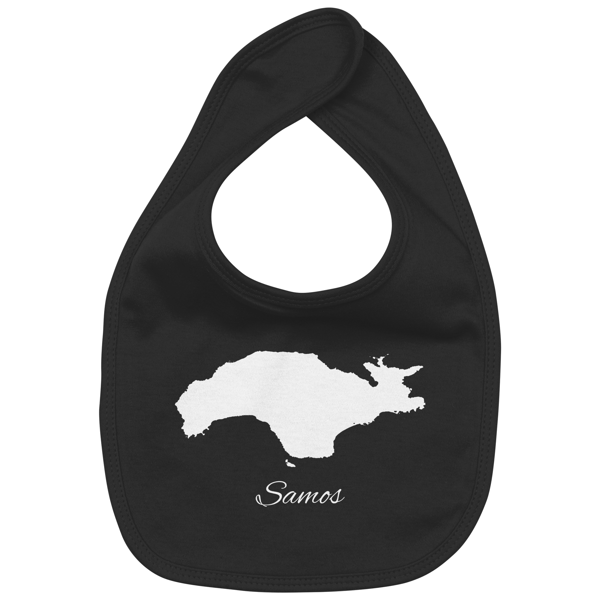 Samos Silhouette Griechenland - Organic Baby-Lätzchen