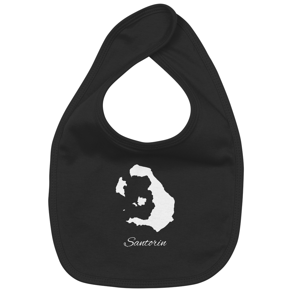 Santorin Silhouette Griechenland - Organic Baby-Lätzchen