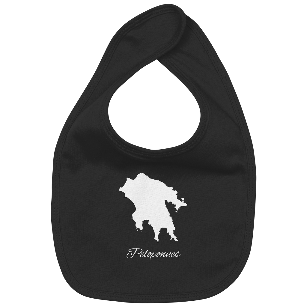 Peloponnes Silhouette Griechenland - Organic Baby-Lätzchen