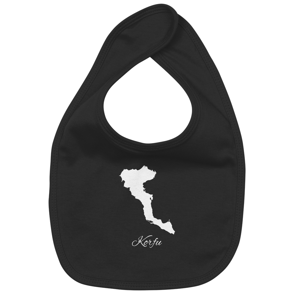 Korfu Silhouette Griechenland - Organic Baby-Lätzchen