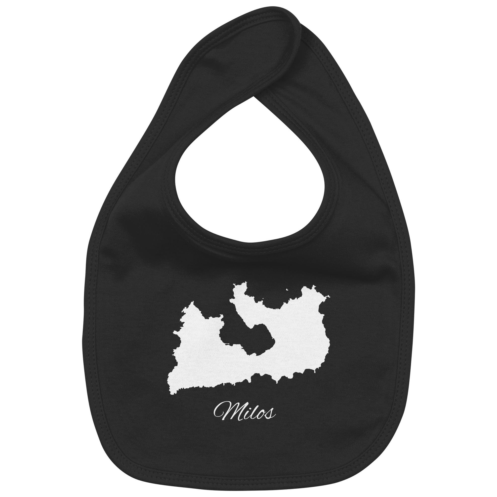 Milos Silhouette Griechenland - Organic Baby-Lätzchen