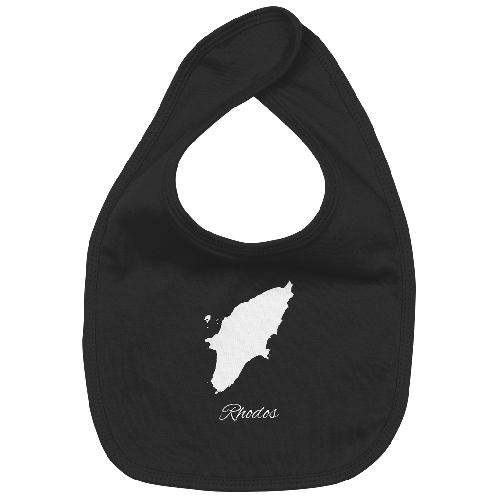 Rhodos Silhouette Griechenland - Organic Baby-Lätzchen