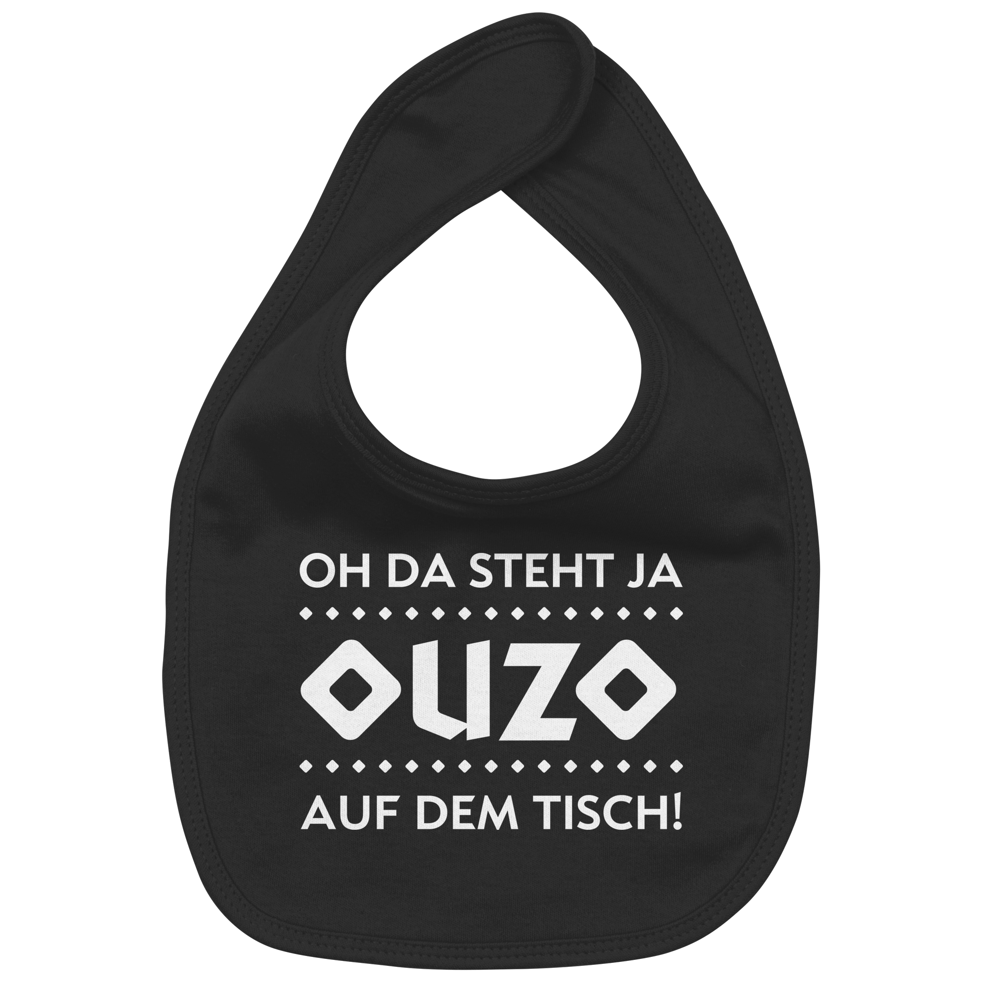 Oh da steht ja Ouzo auf dem Tisch - Organic Baby-Lätzchen