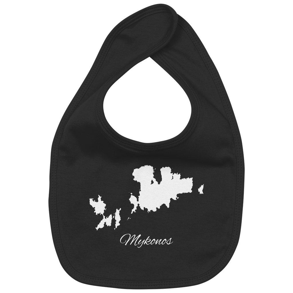 Mykonos Silhouette Griechenland - Organic Baby-Lätzchen
