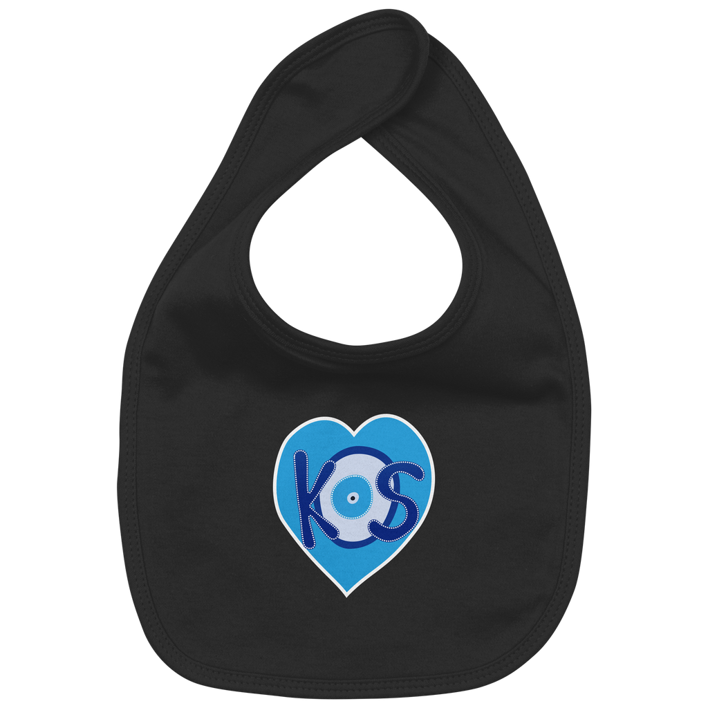 Kos - Blaues Herz - Organic Baby-Lätzchen