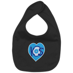 Kos - Blaues Herz - Organic Baby-Lätzchen