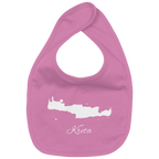 Kreta Silhouette Griechenland - Organic Baby-Lätzchen