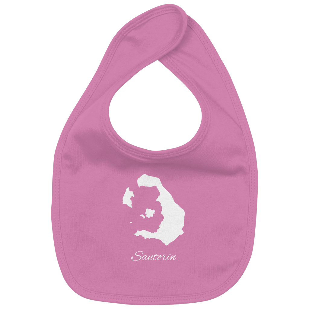 Santorin Silhouette Griechenland - Organic Baby-Lätzchen