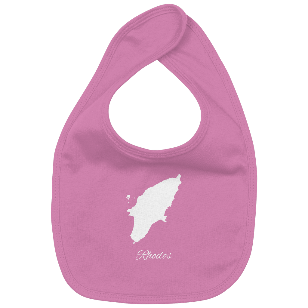 Rhodos Silhouette Griechenland - Organic Baby-Lätzchen