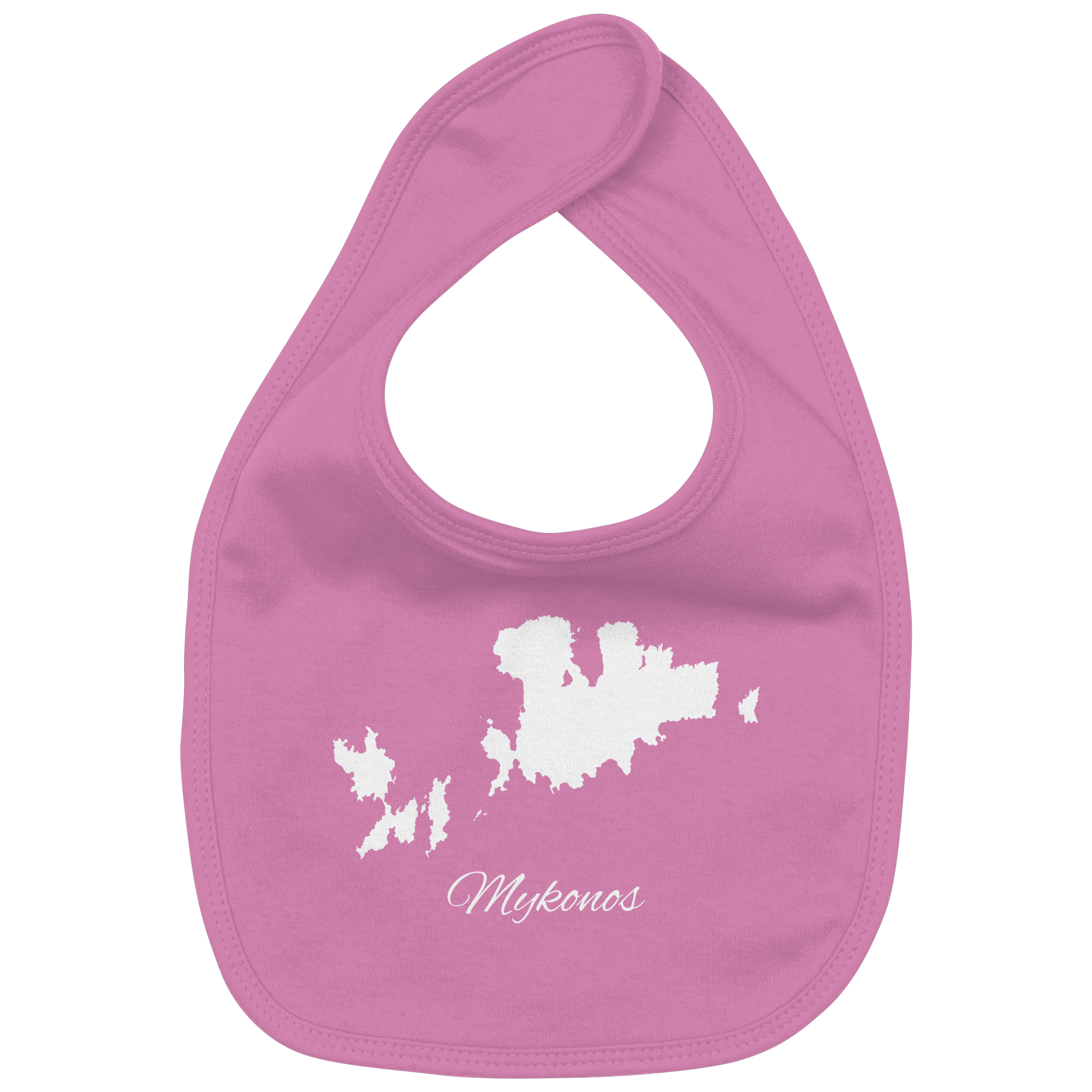 Mykonos Silhouette Griechenland - Organic Baby-Lätzchen