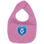 Kos - Blaues Herz - Organic Baby-Lätzchen