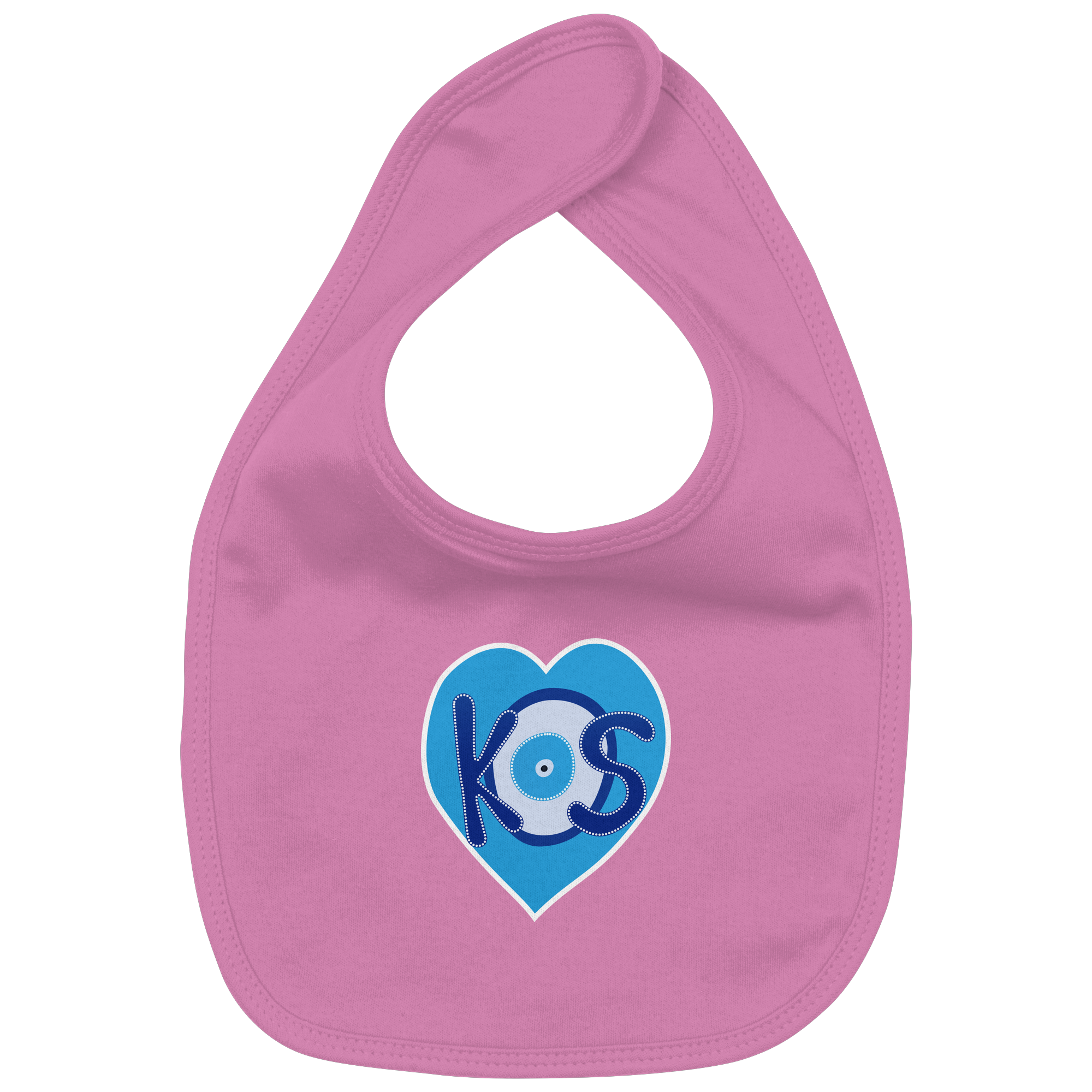 Kos - Blaues Herz - Organic Baby-Lätzchen