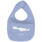 Kreta Silhouette Griechenland - Organic Baby-Lätzchen