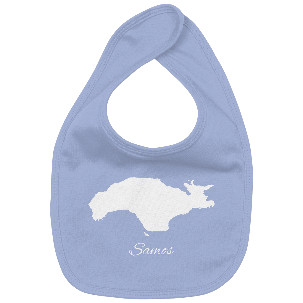 Samos Silhouette Griechenland - Organic Baby-Lätzchen