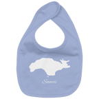 Samos Silhouette Griechenland - Organic Baby-Lätzchen