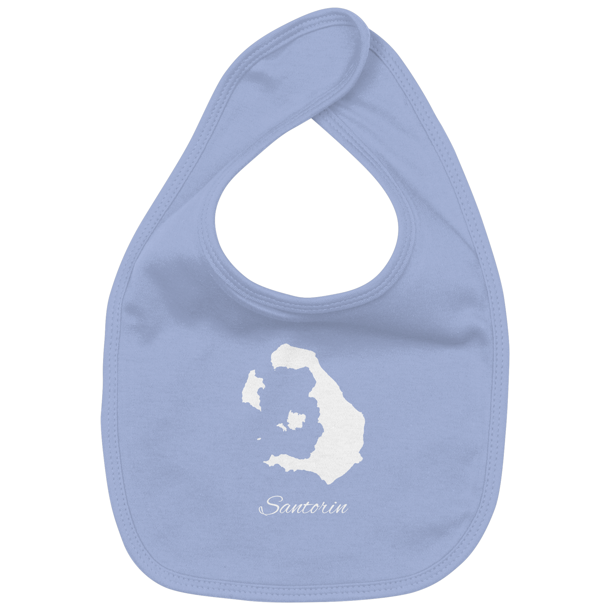 Santorin Silhouette Griechenland - Organic Baby-Lätzchen