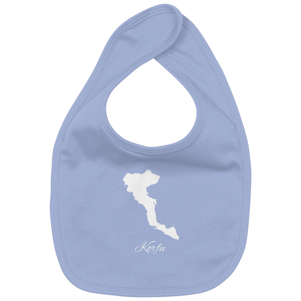 Korfu Silhouette Griechenland - Organic Baby-Lätzchen