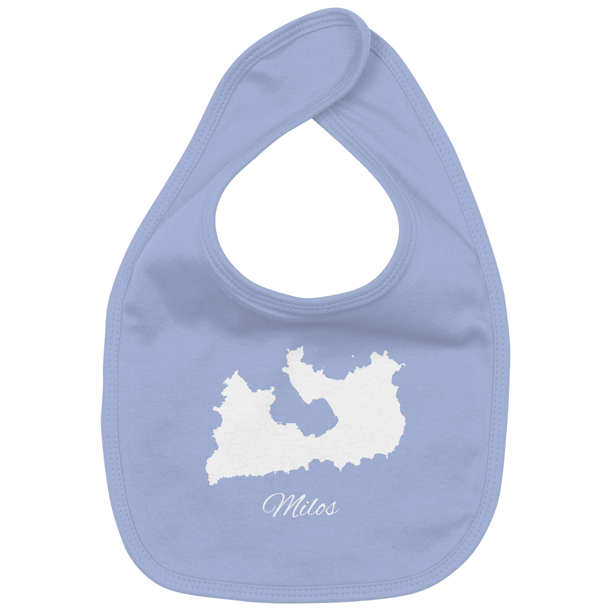 Milos Silhouette Griechenland - Organic Baby-Lätzchen