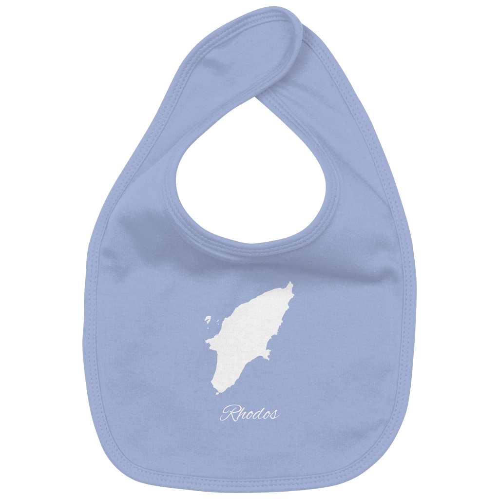 Rhodos Silhouette Griechenland - Organic Baby-Lätzchen