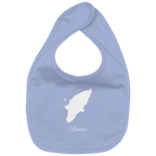 Rhodos Silhouette Griechenland - Organic Baby-Lätzchen