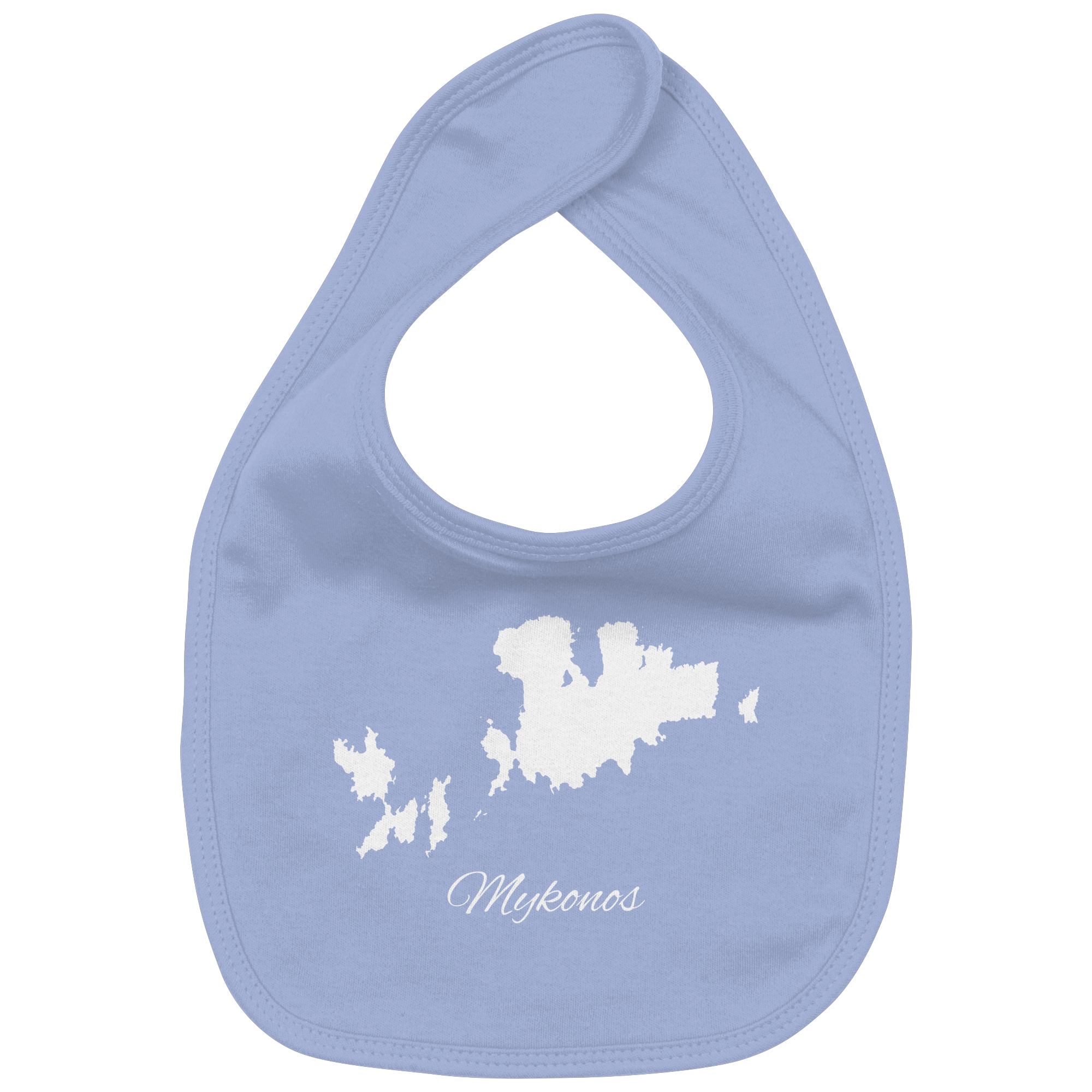 Mykonos Silhouette Griechenland - Organic Baby-Lätzchen