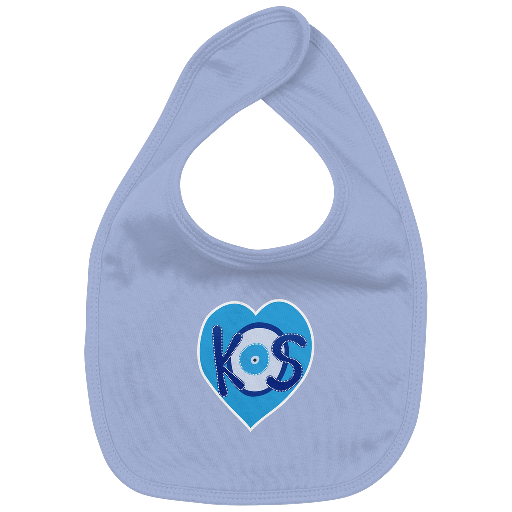 Kos - Blaues Herz - Organic Baby-Lätzchen