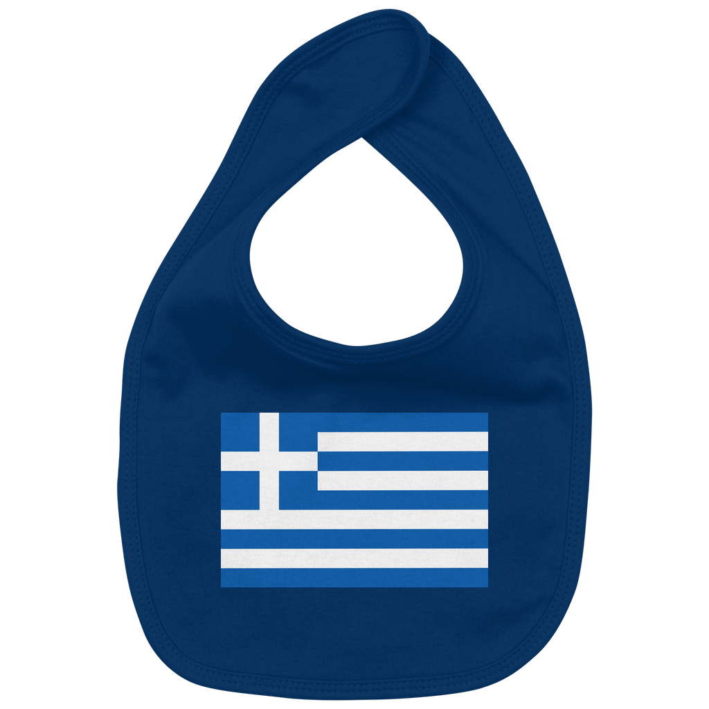 Griechenland Flagge - Organic Baby-Lätzchen