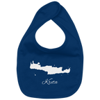 Kreta Silhouette Griechenland - Organic Baby-Lätzchen