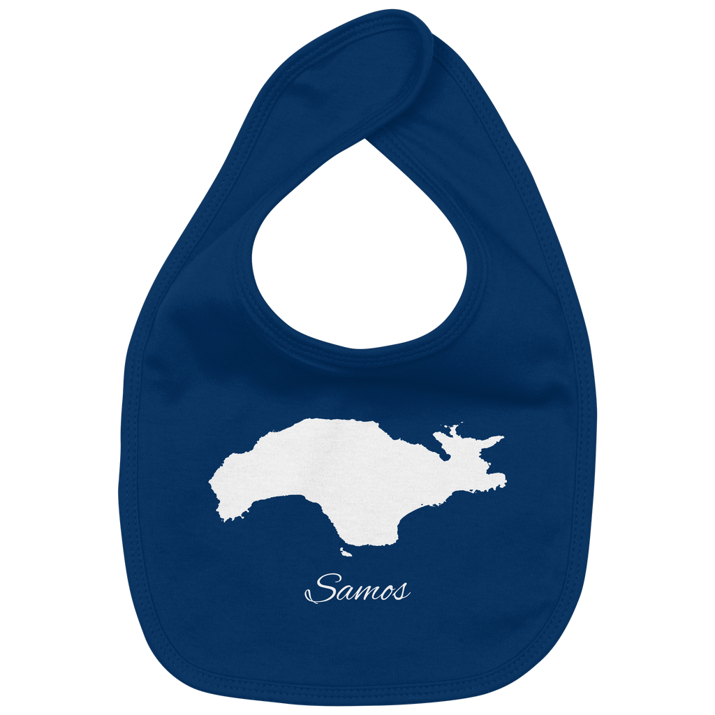 Samos Silhouette Griechenland - Organic Baby-Lätzchen