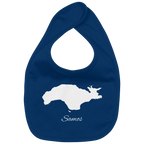 Samos Silhouette Griechenland - Organic Baby-Lätzchen