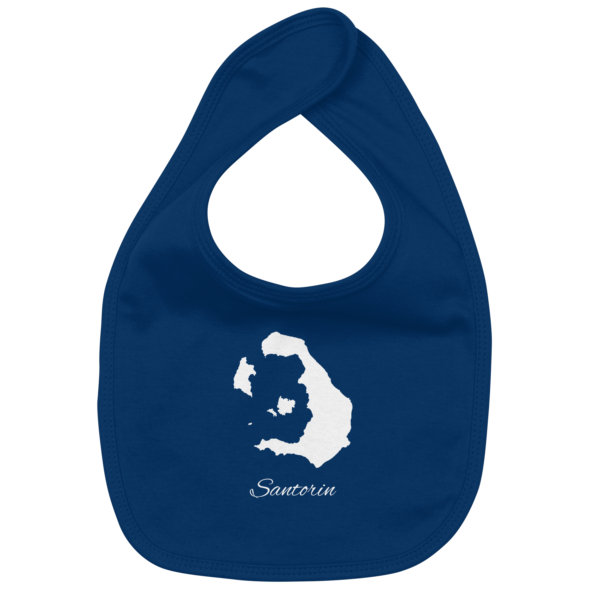 Santorin Silhouette Griechenland - Organic Baby-Lätzchen